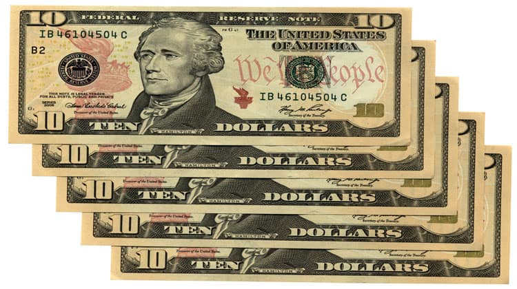 10 dollars worthy bonds