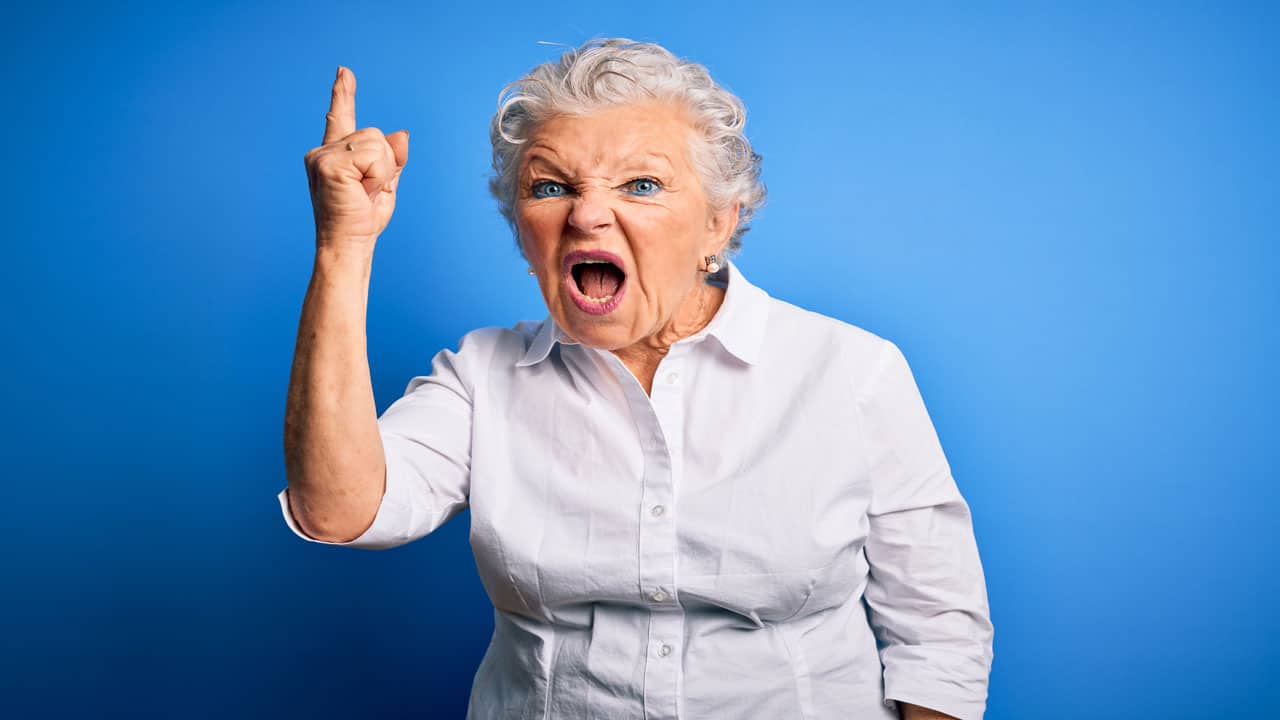angry old lady