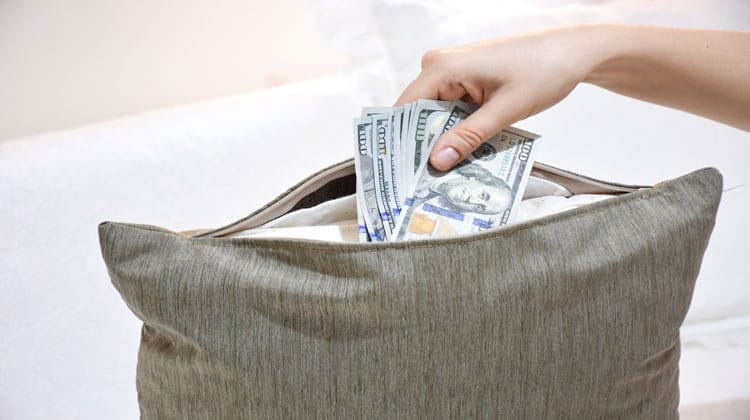 best places to hide money