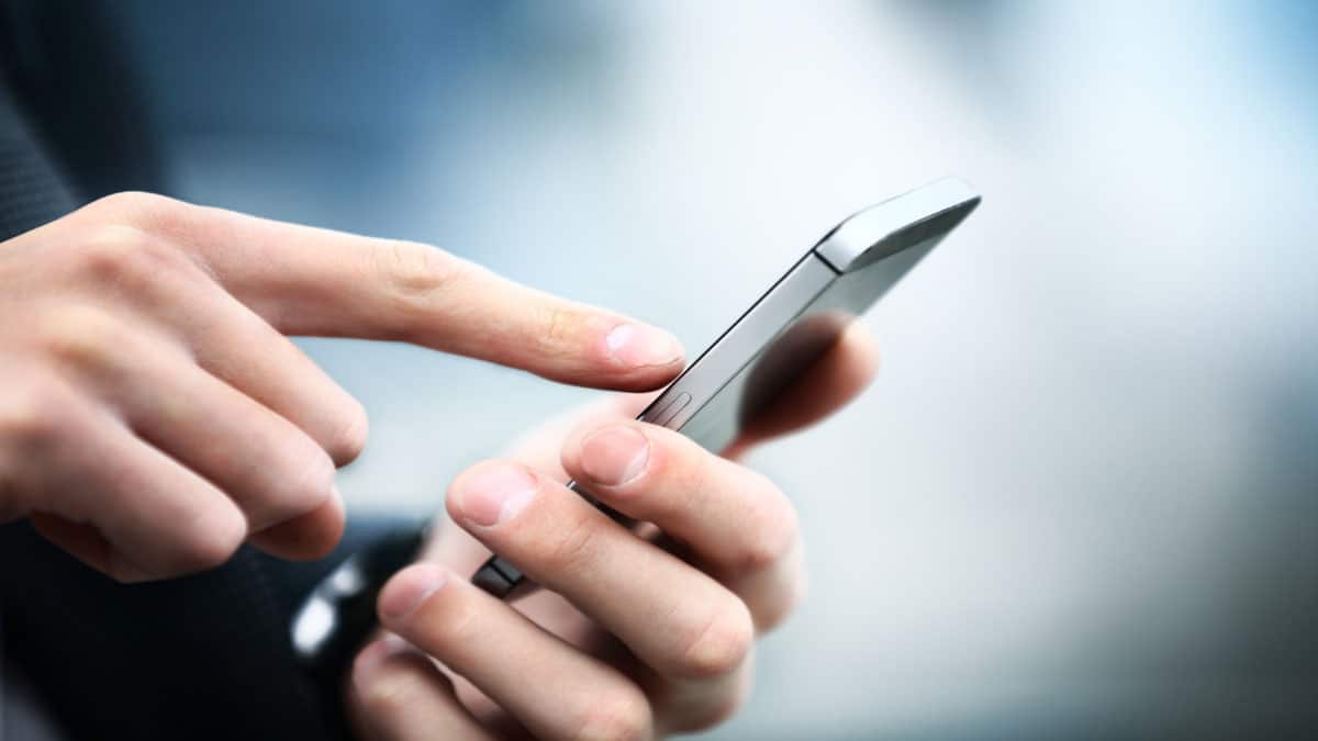 man on cell phone