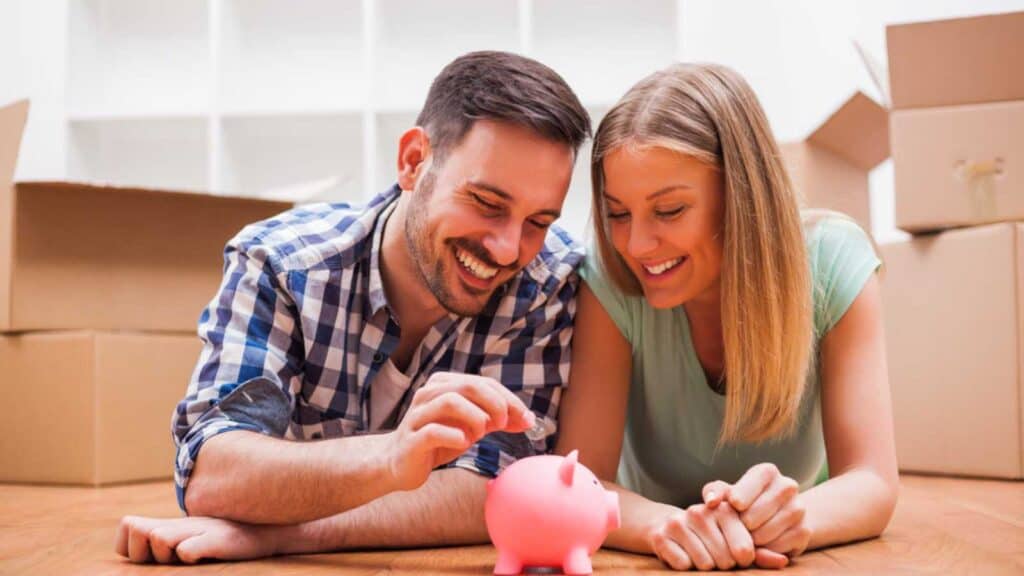 Couple saving money