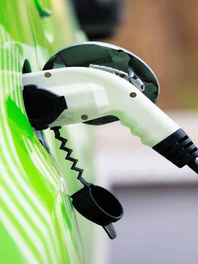 hybrid car plugged in