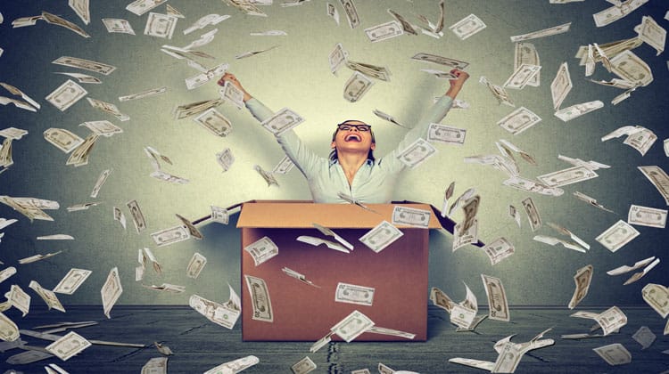 debt free living woman