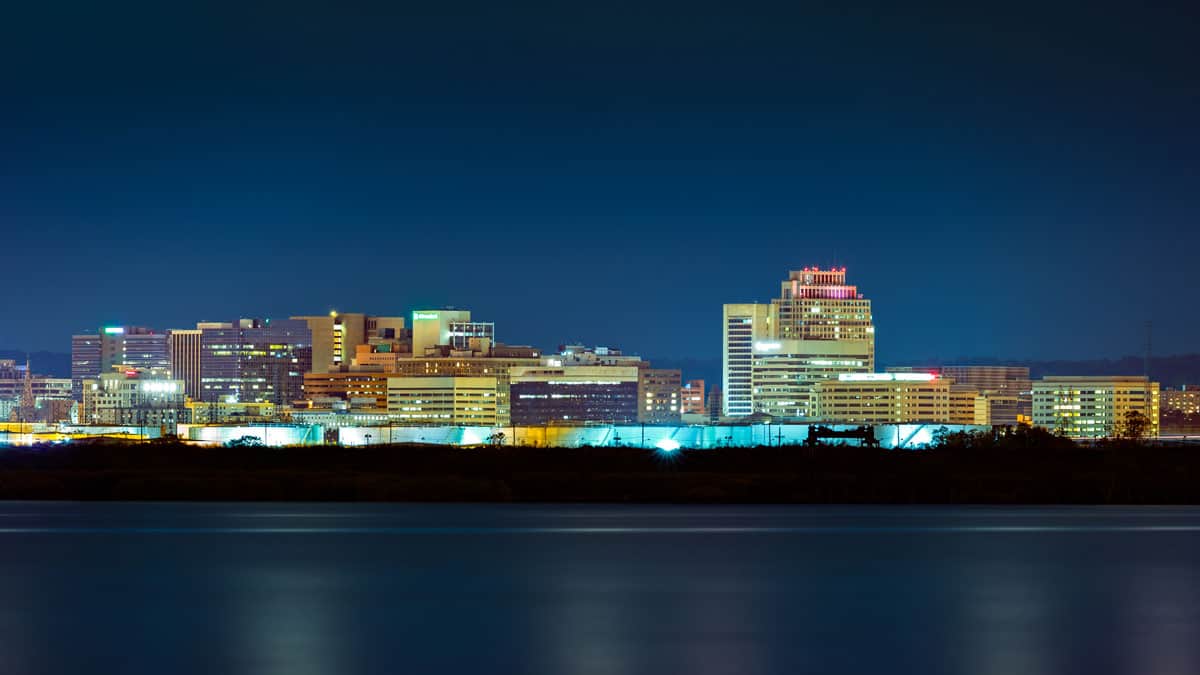 delaware skyline at night