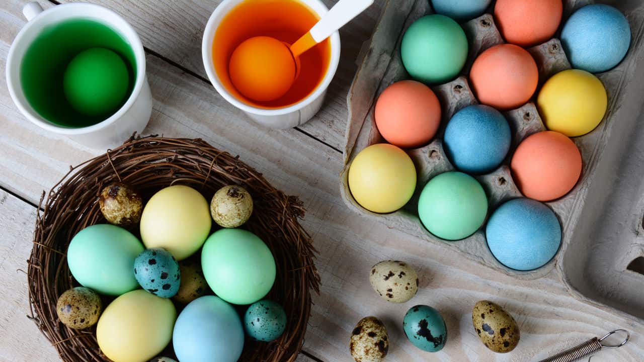Dyed eggs