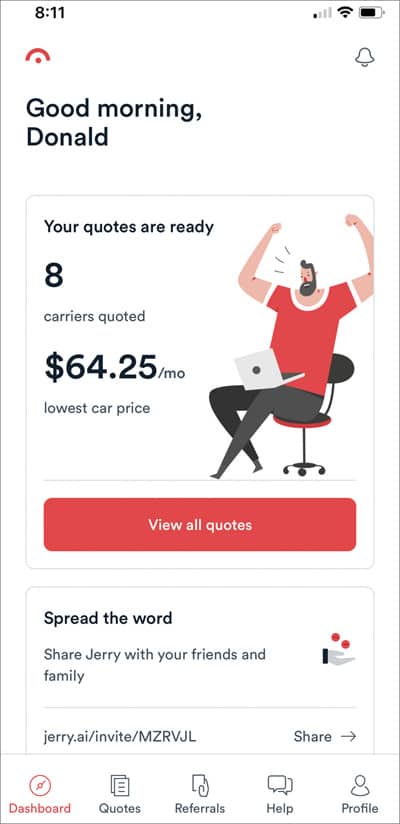 Jerry Car Insurnace Quote