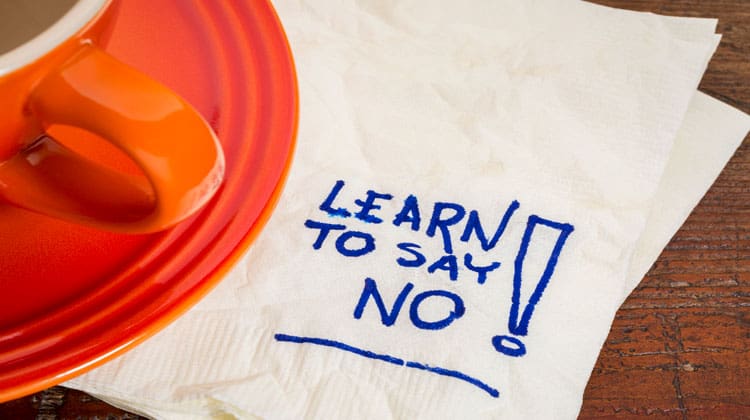 learning to say no