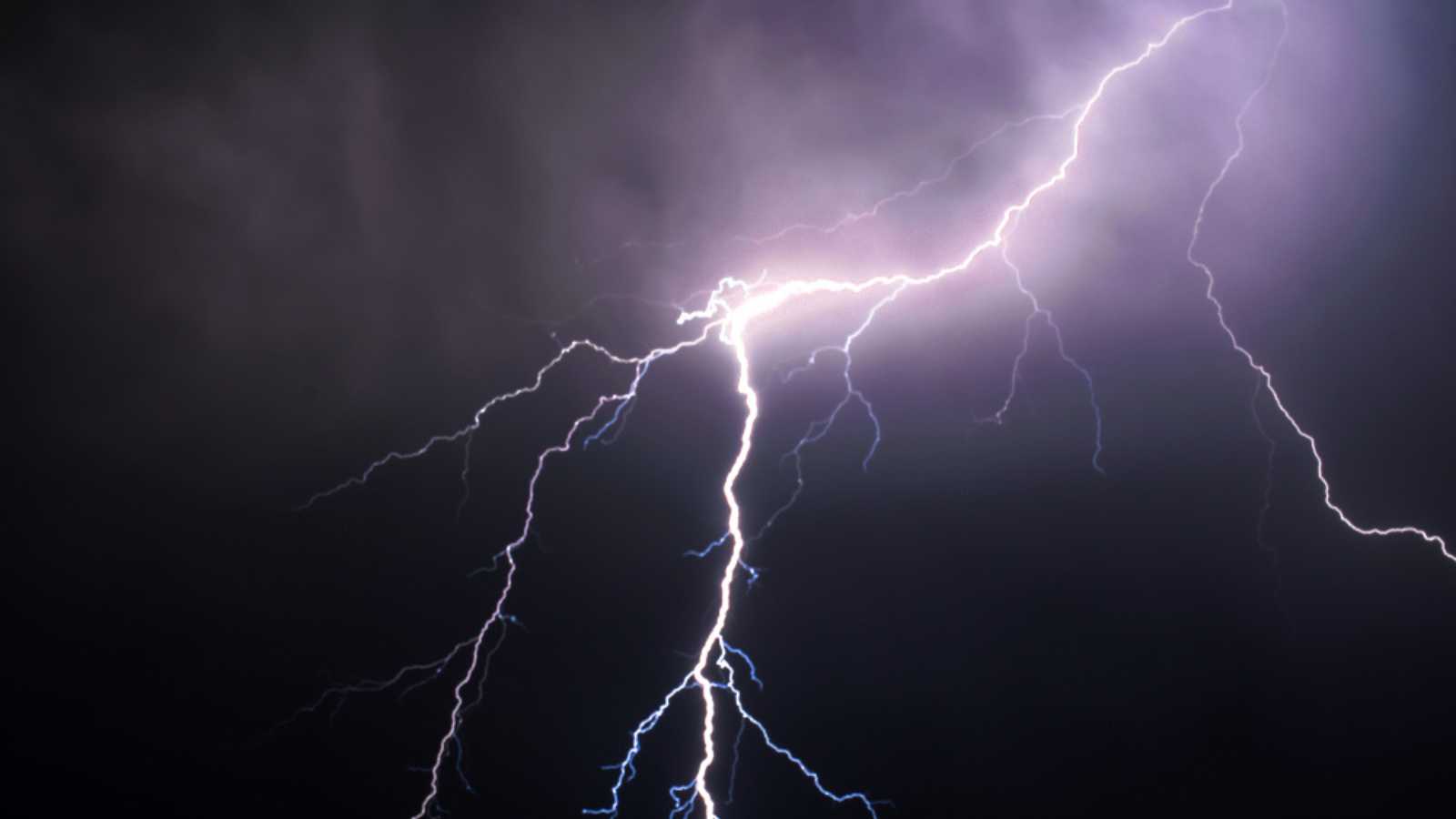 Lightning in sky