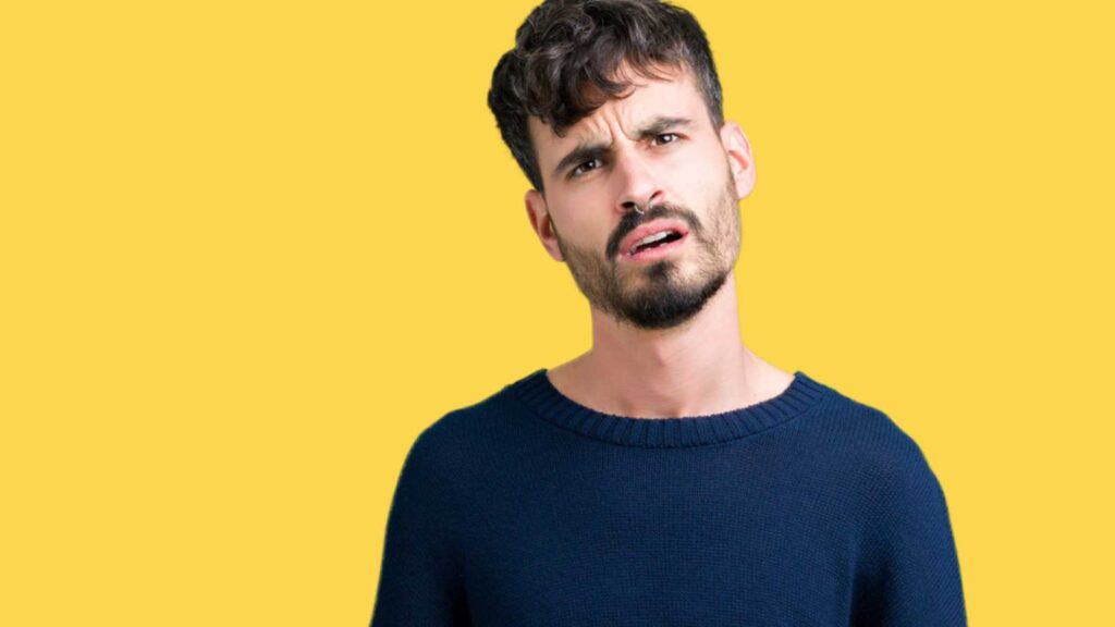 Man giving confused look