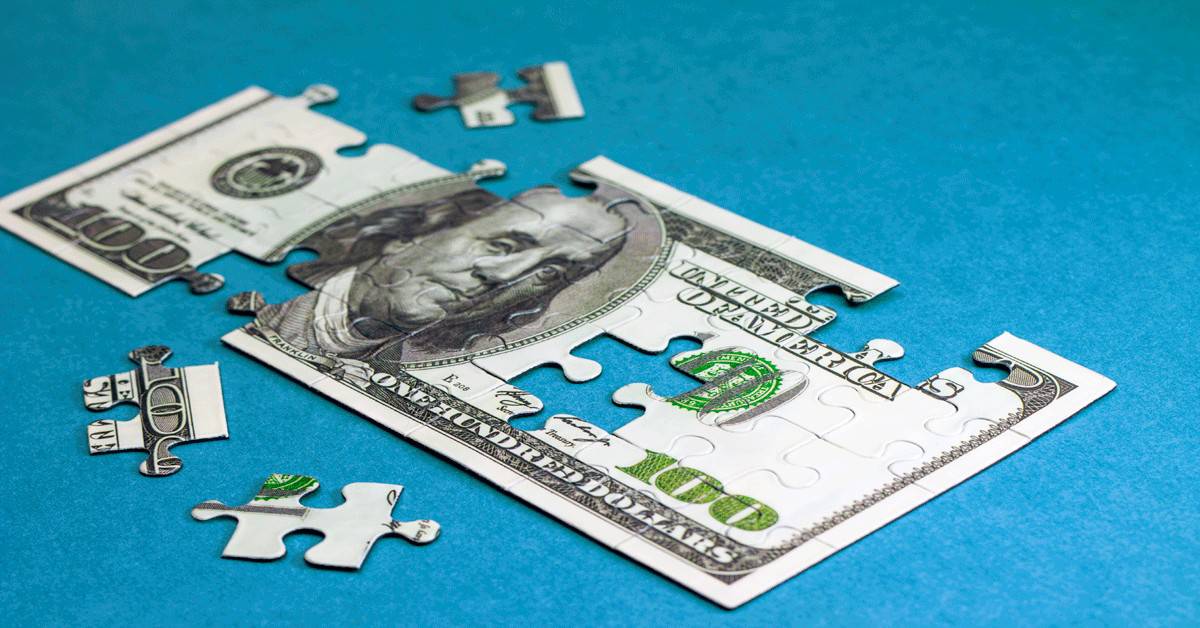 money puzzle pieces