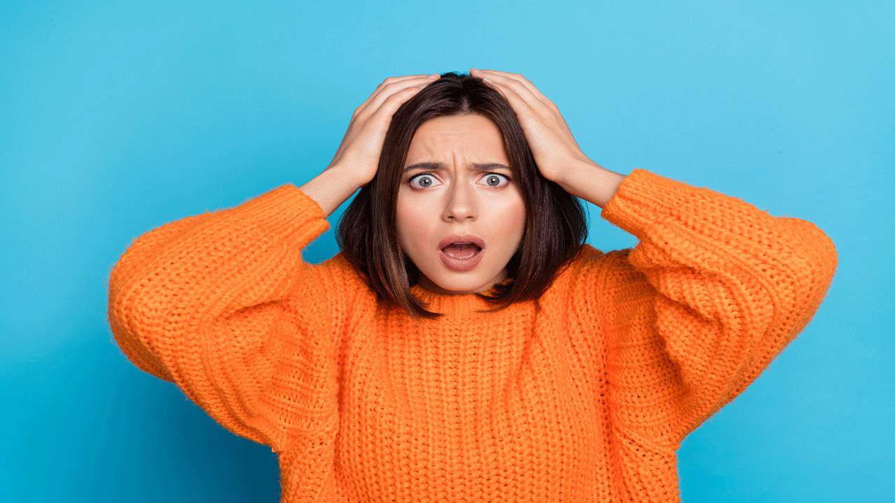 overwhelmed woman