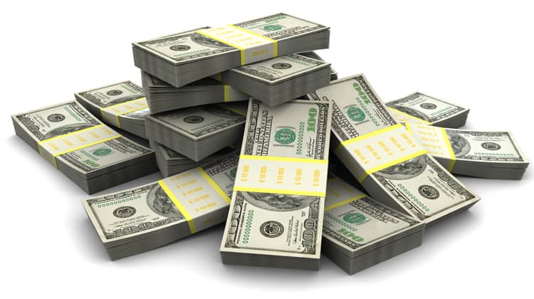 pile of money
