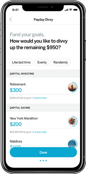 Qapital Payday Divvy