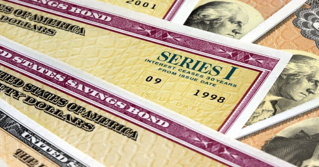 Series I Savings Bonds pile