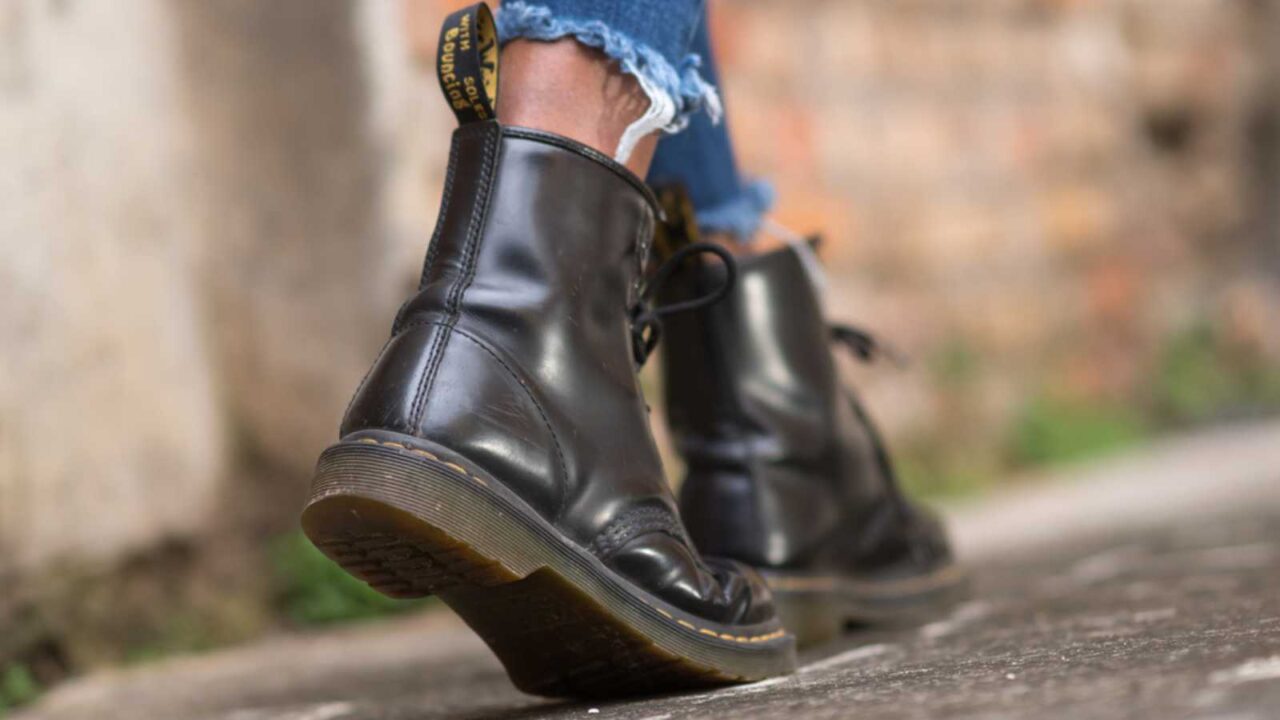 Woman wearing shoes