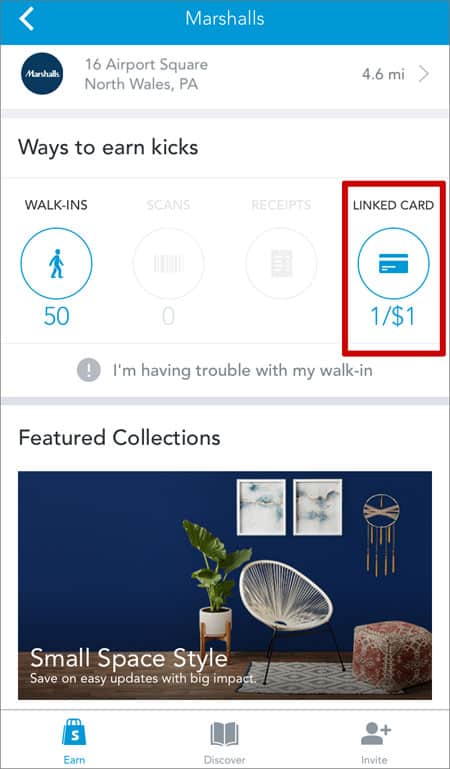 Shopkick Linked Card