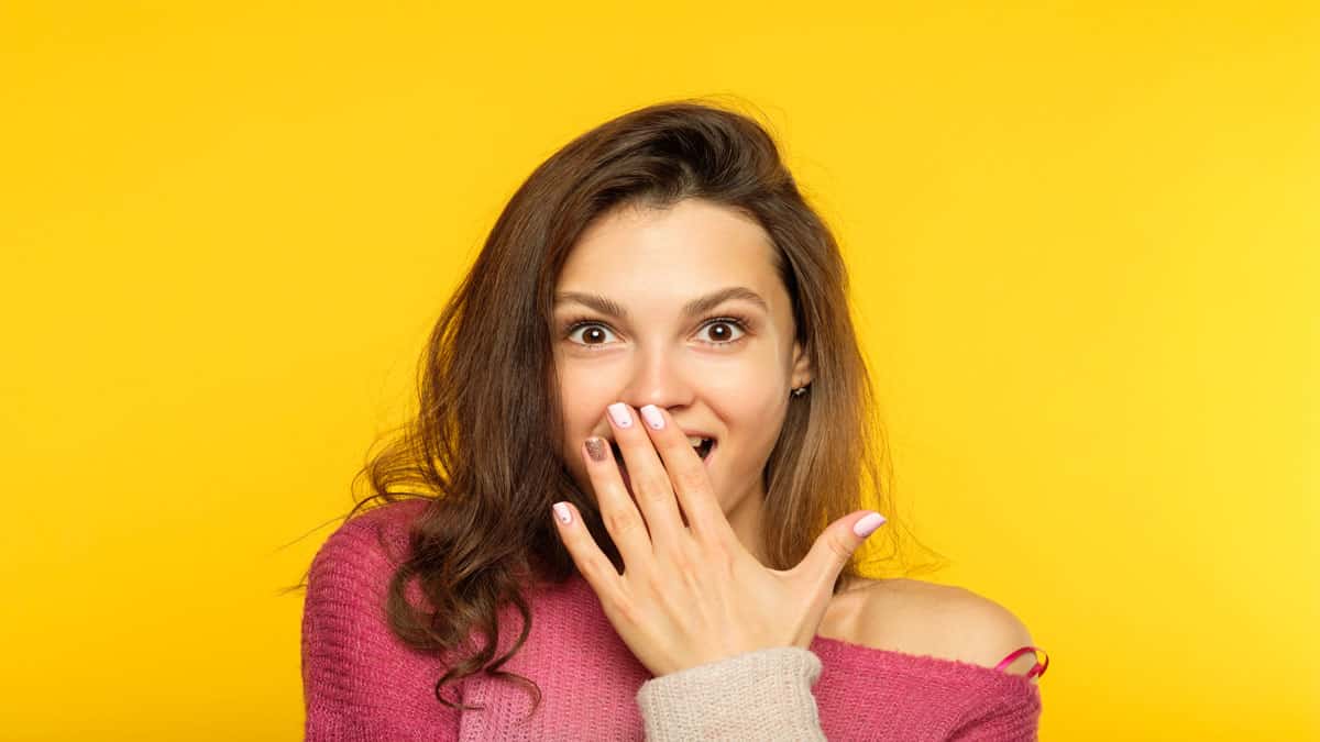 surprised young woman