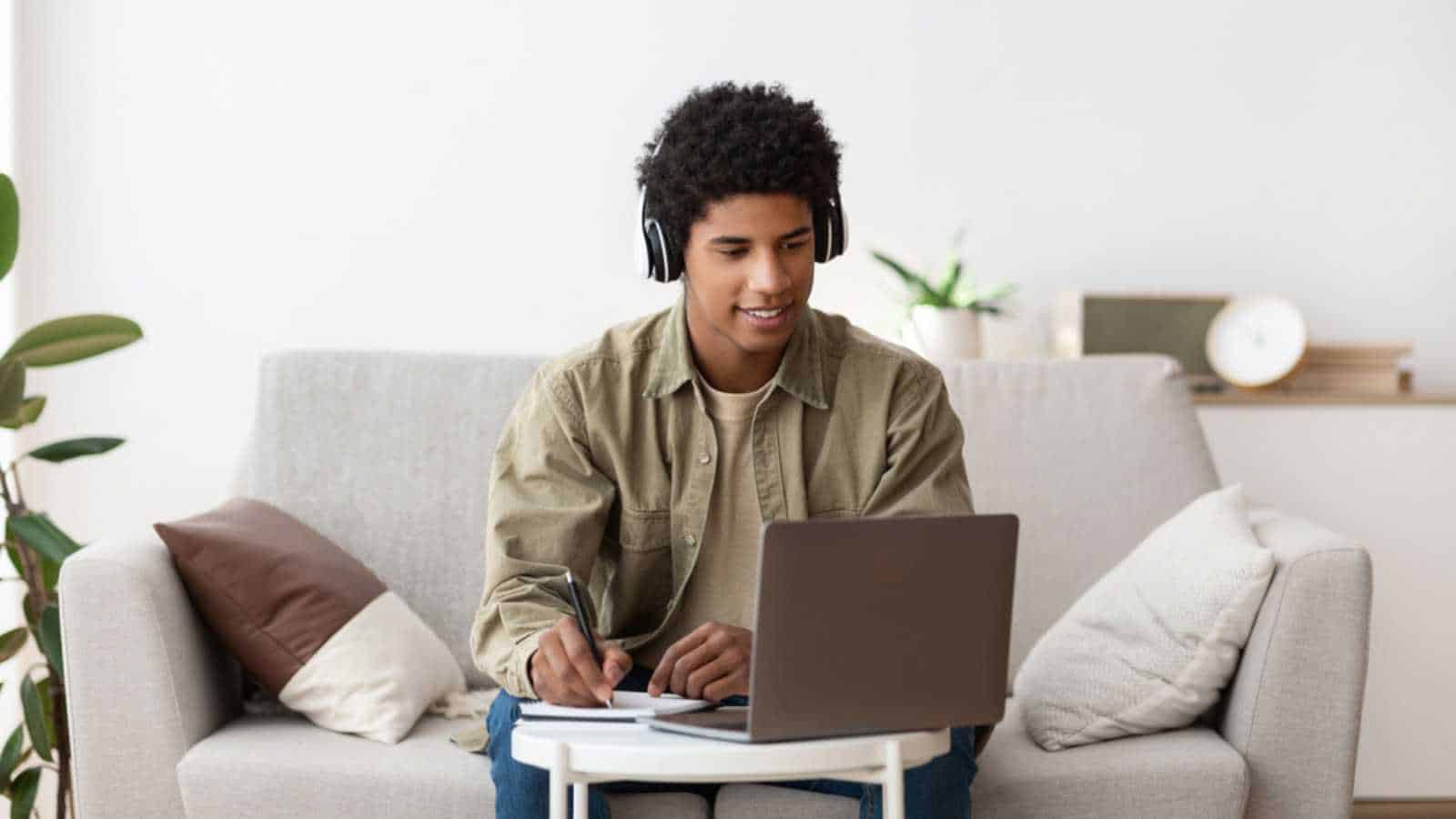 Teen taking lessons