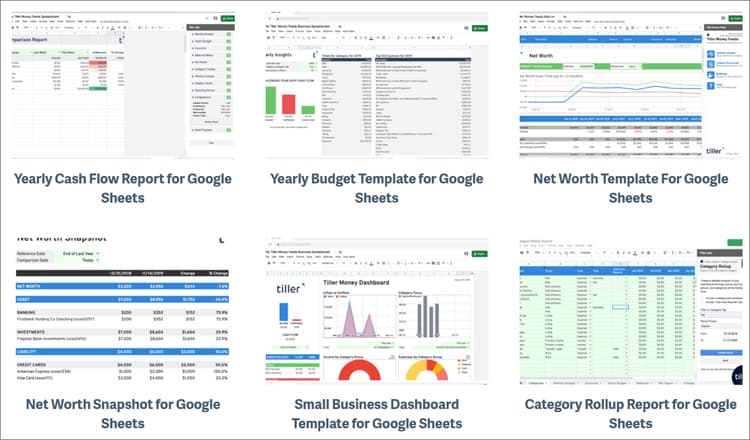 Tiller Money Labs Templates 2