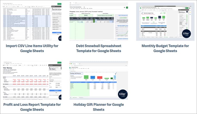 Tiller Money Labs Templates 3