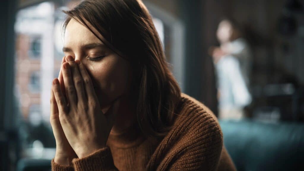 unhappy woman