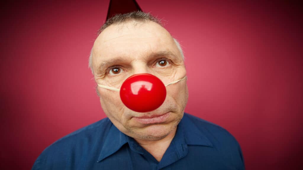 unhappy-man-red-nose