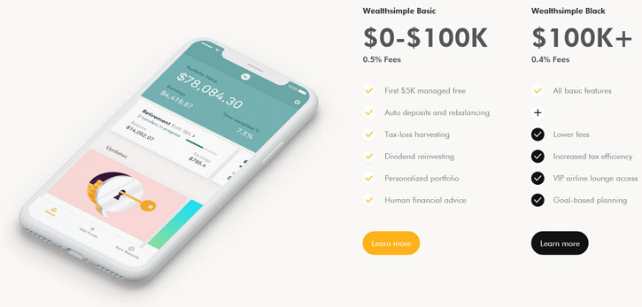 wealthsimple review account types