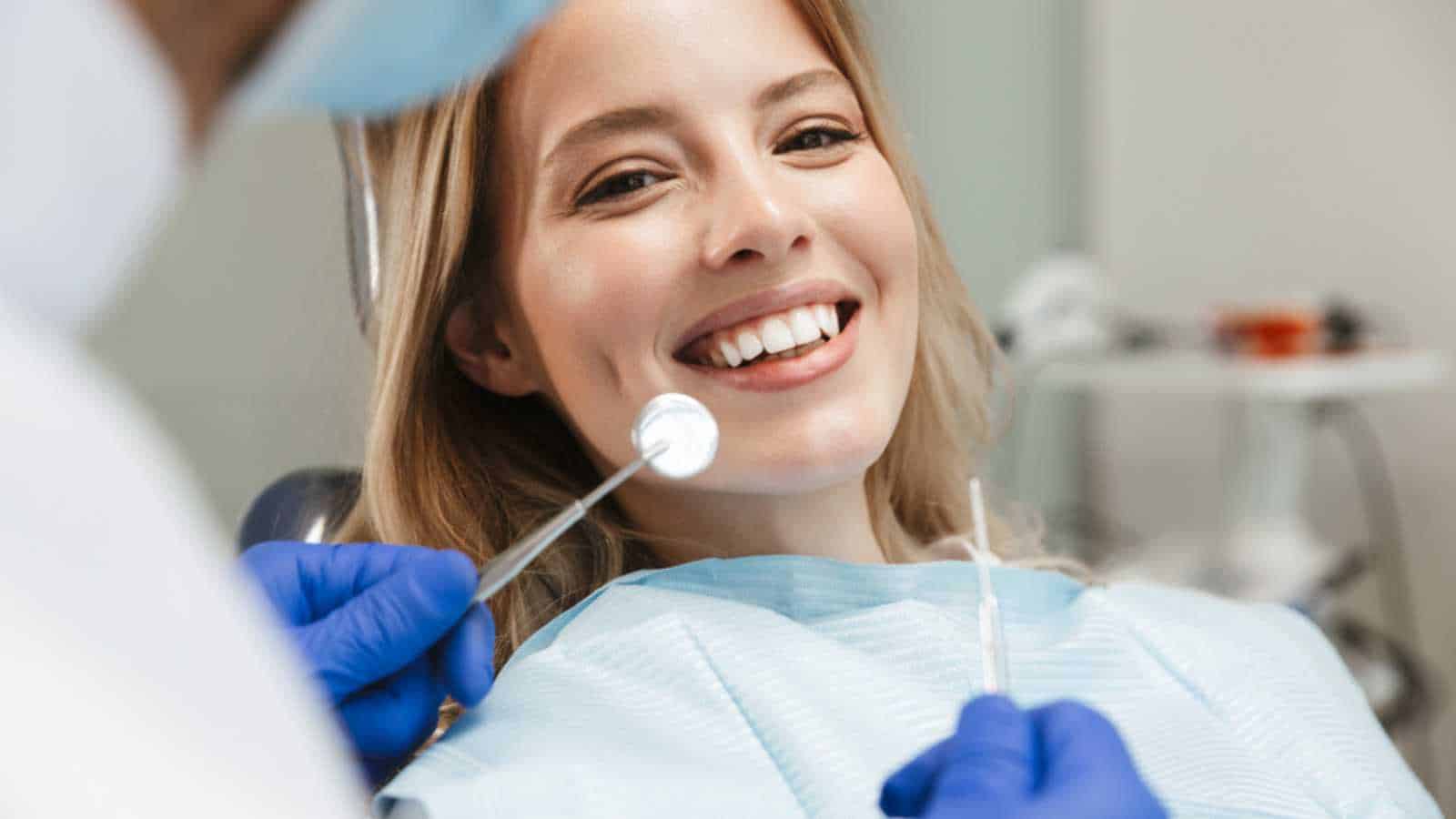 Woman at dentist