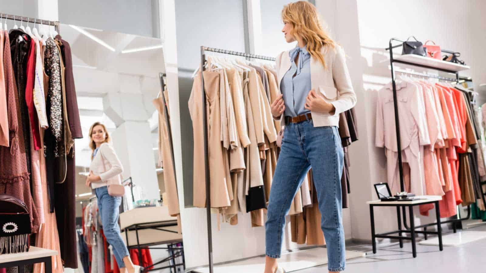Woman choosing clothes