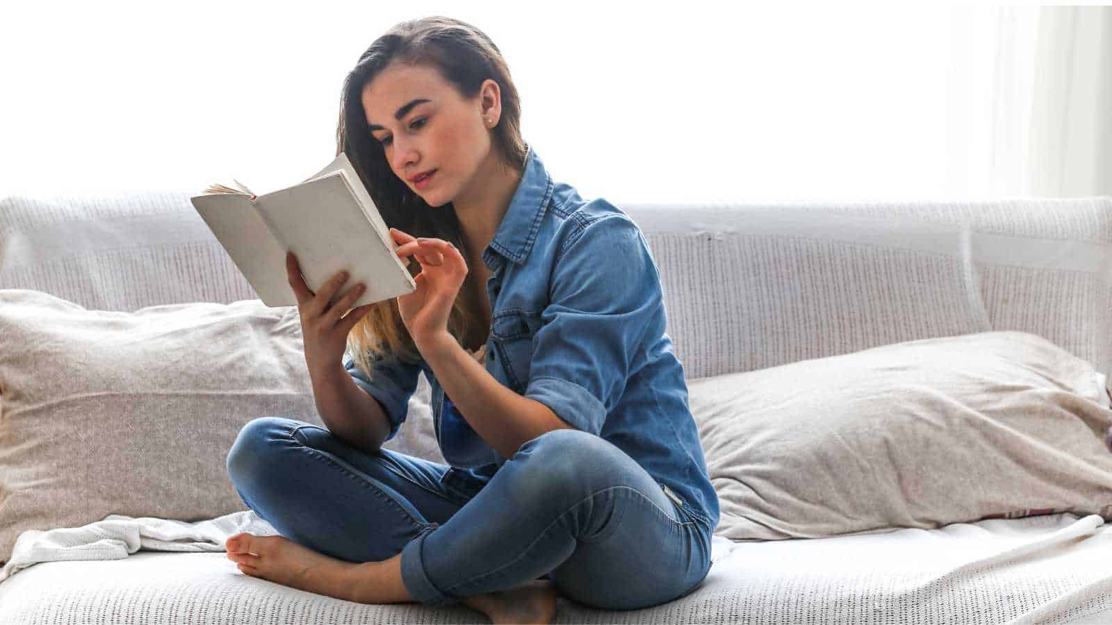 Woman reading a book
