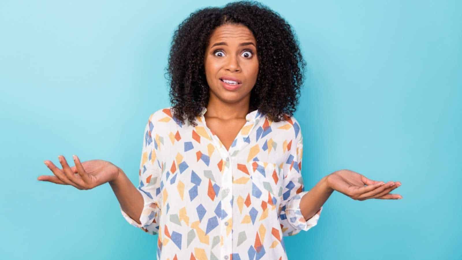 Woman shocked and amazed