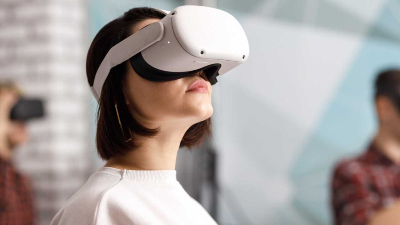 Woman wearing VR Headset