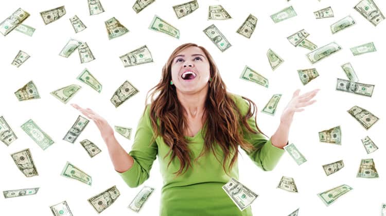 woman money