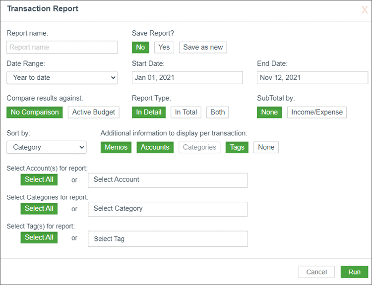 Countabout Report Screen