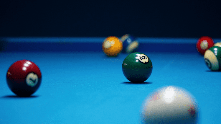 playing billiards