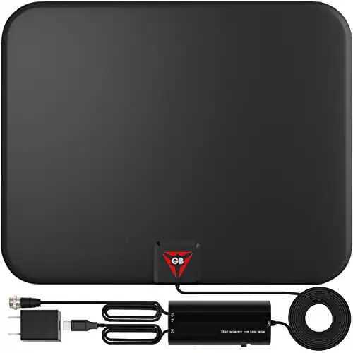 Gesobyte Amplified HD Digital TV Antenna Long 250 Miles Range
